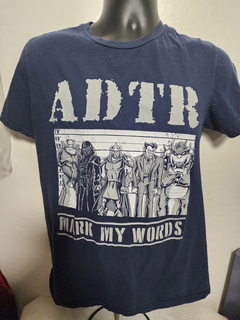 ADTR Navy Graphic Band Tee - 'Mark My Words'